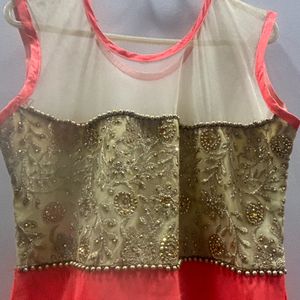 Coral Net Gown Never Worn Without Tag