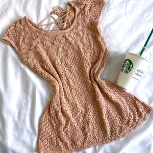 🎀Pinterest Crochet Back Designer Top