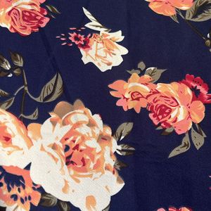 Mock Neck Floral Top