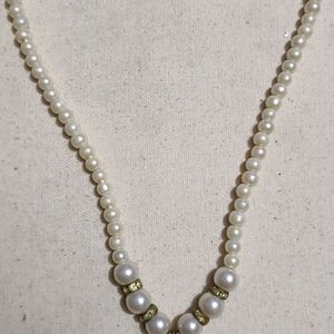 Pearl And Crystal Necklace