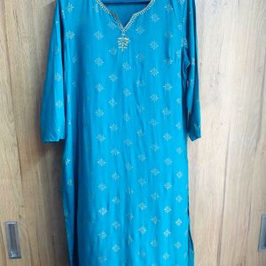 Imara Green Embroided & Printed Kurta Size-M