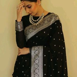 AC 468 Beautiful Black Saree