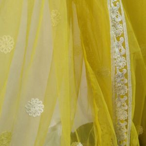 Yellow Embroidery Dupatta