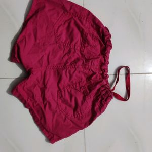 Pink Cotton Shorts