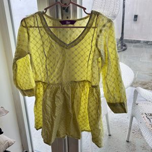 Shimmer Lime Green Kurti