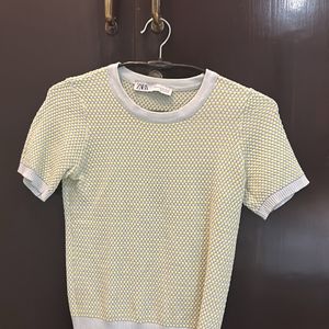 Zara Textured Casual Top - Size XS