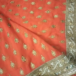 Party Wear Saree With Heavy Work