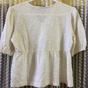 White Frill Top