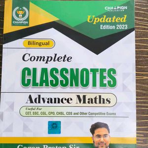 Bilingual Complete CLASSNOTES ADVANCE MATHS