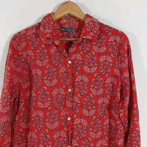 Red Printed Casual Top (Women)