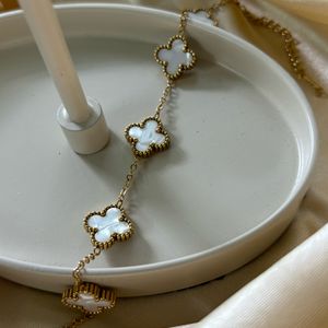 Clover Bracelet White Anti-tarnish