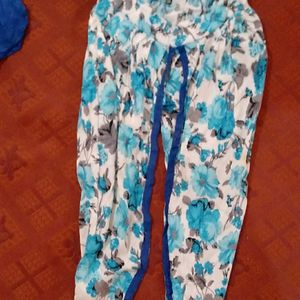 Girls Blue KURTA and DHOTI style Bottom