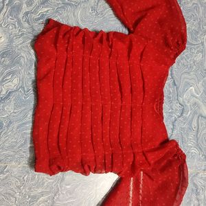 Cute Red Crop Top