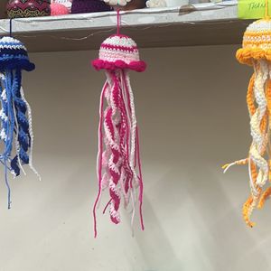 Crochet Jelly Fish Keychain