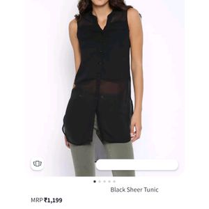 Pinteresty ~ Black Sheer Shirt @ ₹150