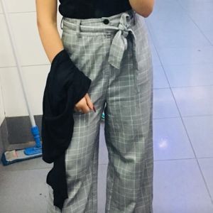 Grey Check Pants