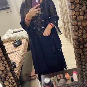 A Line Kurta With Plazzoo Nd Dupatta