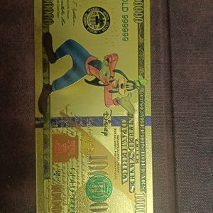 24 cT Gold Note From USA With Walt Disney's