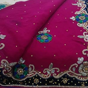 Festival Or Wedding Wear Designer Work Sari Stud