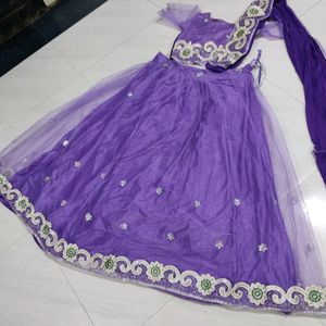 Lavender Beautiful Stitched Lehenga 🥰💗