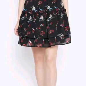 Floral Printed Georgette Skirt