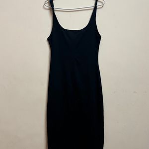 Zara Black Midi Bodycon Dress