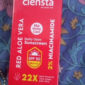 Clensta Red Aloe Vera Daily Glow Sunscreen