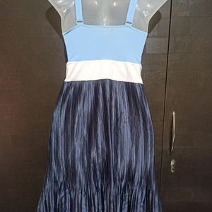 Pleated Strappy A Line Dress