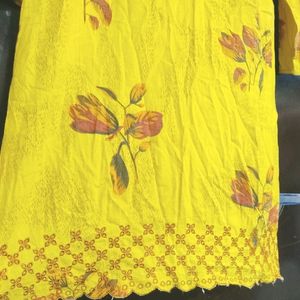 Yellow Cotton Kurta For Girl Or Woman 40 Bust