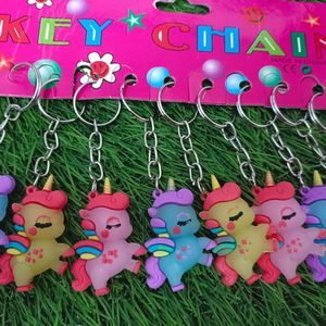 Set Of 12 Unicorn Keychains