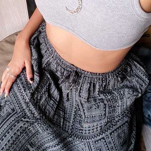 Black And White Harem Pants