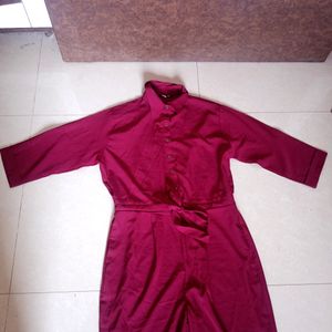 Wine Color Jumpsuit