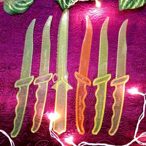 New 6 Pieces Of Birthday Cake Knives