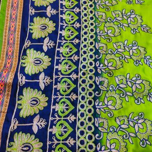 Embroidery Saree☘️