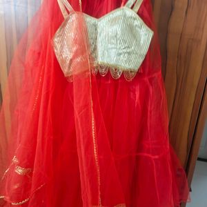 Perfect Heavy Flare Red Lehenga