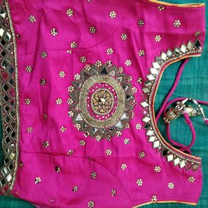 Pink And Orange Lehenga.