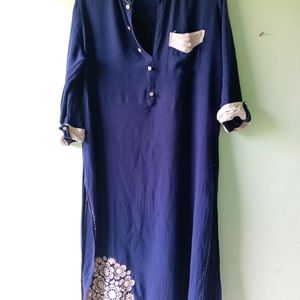 Blue Cotton Kurta