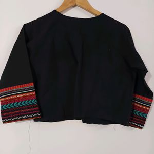 Embroided Crop Jacket