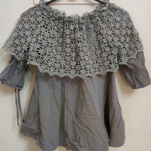 Grey Boxy Top