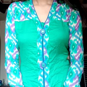 Green Straight Kurti