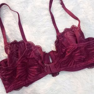 Wine Color Intimate Lacy Bra