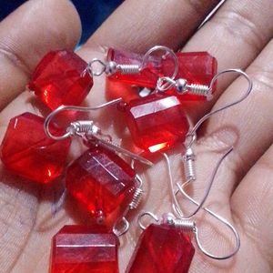 Red Earings Stud Jewellery For Womens And Girls