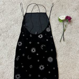 Black And Shimmer Detail Bodycon H&M Dress