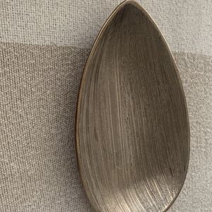 Oval Shaped Tray In Bronze Colour