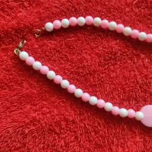 Pink Beaded Necklace For Women