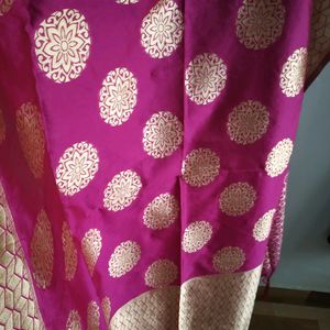 Magenta Pink Banarasi Dupatta
