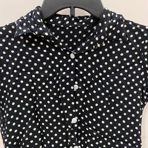 Polka Dot Printed Crop Top