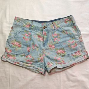 🔥Price Drop🔥 Splash Vintage Print High-rise Shorts