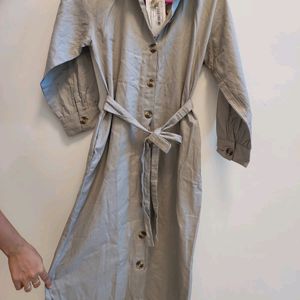 Self Tie Shirt Dress