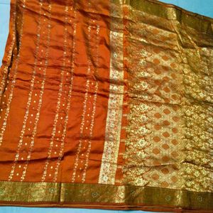 Orange Colour Pure Kanchipattu Saree